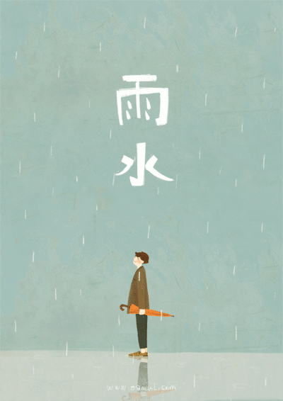 藏在治愈系插画中的雨水文案