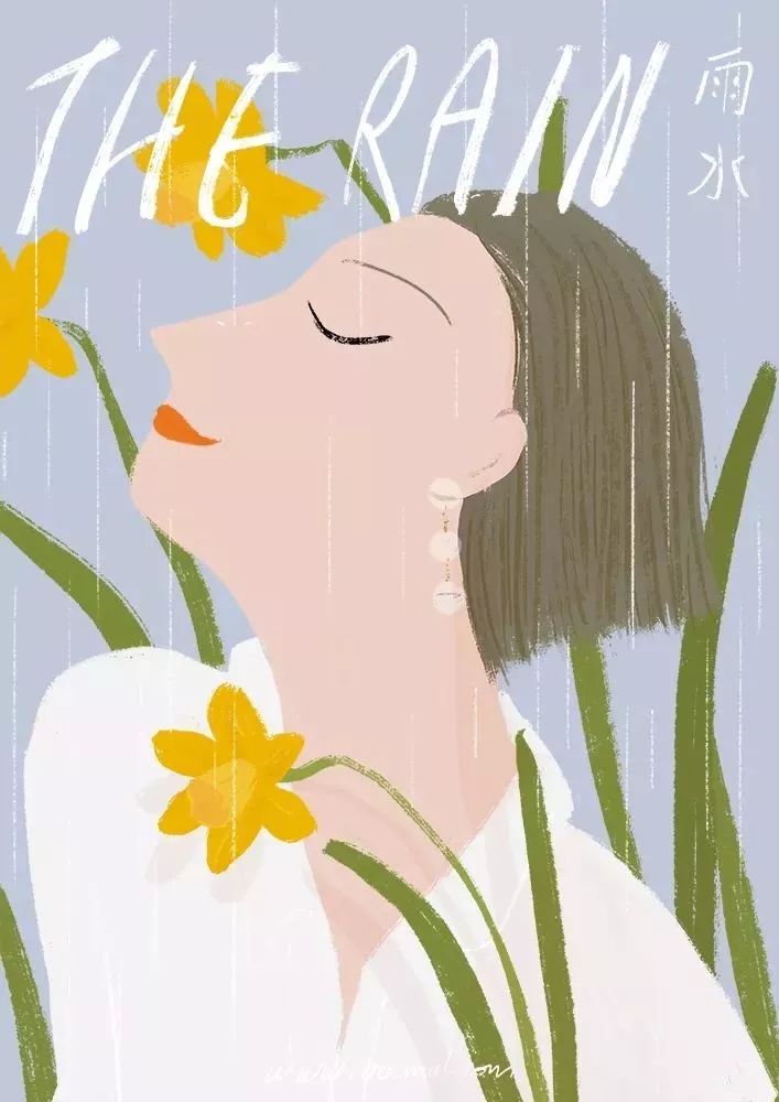 藏在治愈系插画中的雨水文案