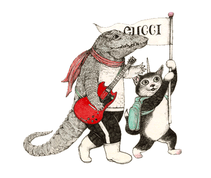 GUCCI推出全新童装!这插图画风看起来就很“贵”!