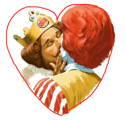 没眼看！汉堡王强吻麦当劳了？