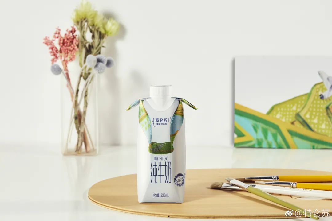 特仑苏喜提“剪刻纸”谷粒牛奶包装！用非遗文化的设计诠释实“粒”！