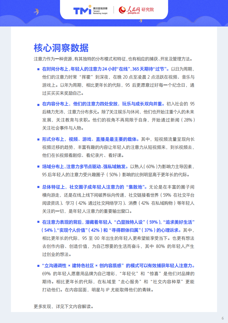 腾讯X人民网：95后年轻人注意力洞察报告