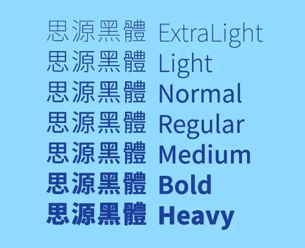 新版思源黑体来了，可以随意变化，免费商用【附下载】