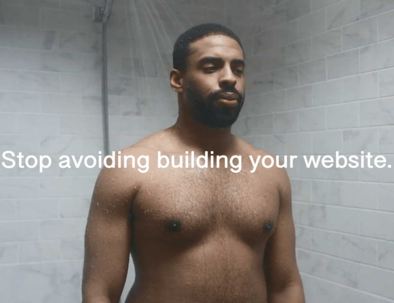 网站搭建工具创意广告：为何在浴室久久不愿出来？