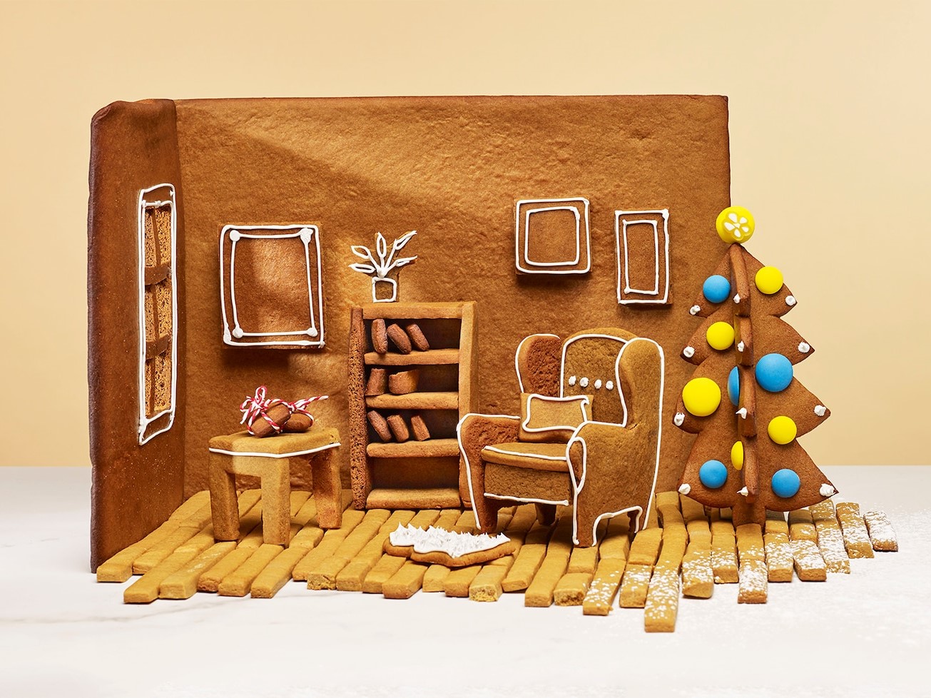 宜家圣诞奇思幻想：用姜饼做一套家具