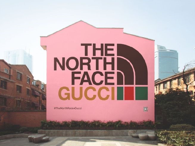 Gucci Art Wall，户外广告做出花