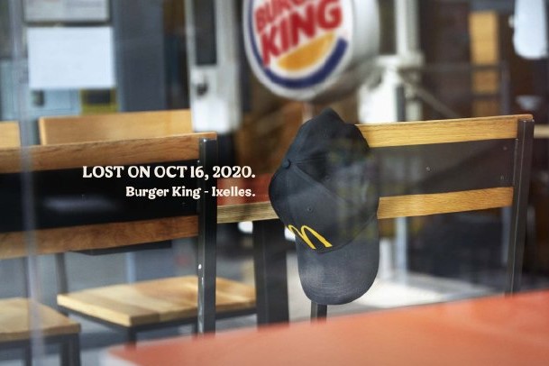 汉堡王「失物招领」平面广告，又内涵了麦当劳