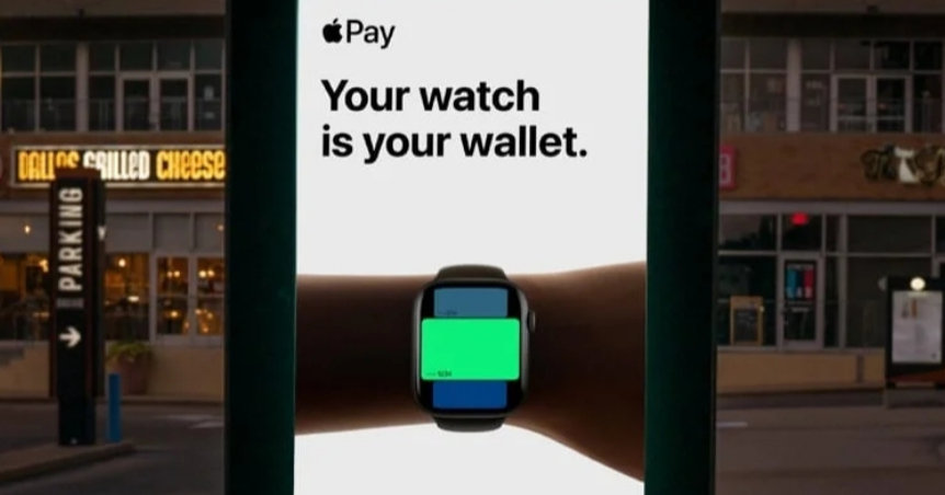 苹果最新Apple Pay户外广告，简洁明了
